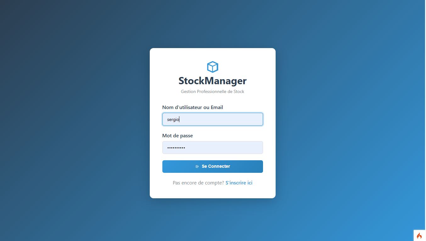 Capture du projet StockManager